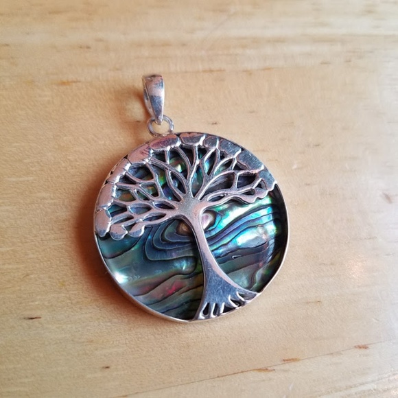 Bali Jewelry - Handmade Sterling Silver & Abalone Tree of Life